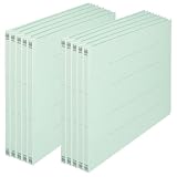 プラス フラットファイル 樹脂製とじ具 A3 横 ブルー 10冊 NO.002N 78-175×10