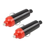 uxcell ライタープラグ 防水 DC 12V 24V 車用 オートバイ ボート ライター パワー ソケット プラグ コネクタ 2個入り
