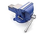 回転台付きバイス 125mm 強力バイス ベンチバイス 万力 360度 ボルト固定可能 リードバイス　【60日安心保証付】