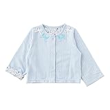 (チャックル) chuckle *スウィートガール*リボン付き春夏カーディガン 水色 80cm P3346-80-30