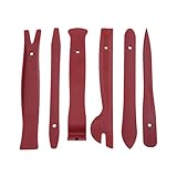 6pcs豪華なプラスチックサウンド修復ツールカーラジオドアクリップパネルトリムダッシュオーディオステレオ除去インストールプリーツツール（色：赤）