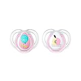 Tommee Tippee Closer To Nature Everyday Pacifier Pink 0-6 Months 2 Count (Colors will vary) [並行輸入品]