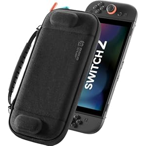 JSAUX Switch 2 (2025) 対応 スリムキャリングケース 12枚ゲームカード収納 フェルトハードシェル 薄型 防震 防滴 防塵 BG0133