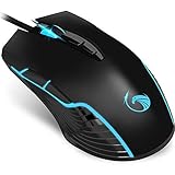 NPET ゲーミングマウス 光学式 usb有線 マウス 7色 LED ライト 6段調節可能DPI 最大7,200DPI 7ボタン プログラム
