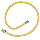 BrassCraft CSSL45R-36 P Safety PLUS Gas Appliance Connector with 3/8" OD EFV and 1/2" MIP x 1/2" FIP