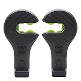 WINOMO車ヘッドレストフックシート背面隠しフックハンガーホルダーフックバッグ財布布のコート2個(ブラック)