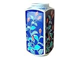 【有田焼】濃草花 角花瓶(木箱入)