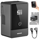 NEEWER Vマウントバッテリー 6800mAh 99Wh 14.5VミニVロック/タイプCケーブル/OLEDディスプレイ 高速充電65W PD USB C Dタップ/BP/USB A/DC出力 ビデオカメラモニター撮影用 PS099E（タイプCケーブル付き）