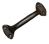jtw- 6インチHeavy Cast IronアンティークスタイルNauticalバーンハンドル、ゲートプル、Shed /ドアハンドルHDブラウン仕上げ