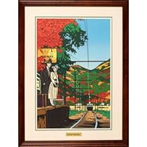 希少 わたせせいぞう アップルファーム ネームプレート付 大型アート