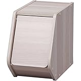 アイリスオーヤマ スタックボックス 扉付き 幅20×奥行38.8×高さ30.5cm ナチュラル STB-200D