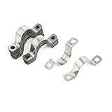 uxcell　両サドル　パイプストラップ　パイプクランプ　U字型　ステンレススチール製　20mm　20個入り