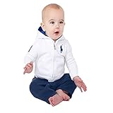 ノーブランド品　ベビー服　スウエット　パーカー　パンツ　上下2点セット　春秋冬　キッズ　子供用　長袖　カジュアル　スポーツウエア (80, ホワイト2点セット)