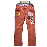 クリフメイヤー キッズ ワッペン パンツ 120 レッド 1434011K