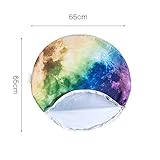 HYSENM 枕カバー まくらカバー 抱き枕 カバー 丸型 夜光 光る月 お誕生日 プレゼント 贈り物 ソファ 寝室ピロケース 蛍光ピロカバー カラフル 65cm