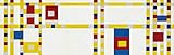 Piet Mondrianポスター写真壁紙 – Broadway Boogie Woogie、1942 – 43、1パーツ( 98 x 31インチ）