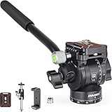 INNOREL ビデオ雲台 フルード雲台 カメラ用雲台 2WAY雲台 4KG耐荷重 360°パノラマ 回転可能 アルミ合金製 1/4” 3/8” アルカスイス互換 三脚雲台 F10