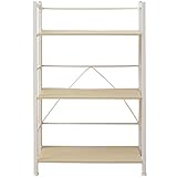 山善(YAMAZEN) 折りたたみラック 3段 A4対応 折りたたみ収納可能 アジャスター付き ナチュラルメイプル PTR-3(NM/IV)