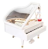 Sugarello オルゴール ピアノ型 音楽ボックス バレリーナ 付き インテリア おもちゃ プレゼント ピアノグッズ ピアノ発表会 お祝い 子供 ピアノ(Ｓ 12W*12.8D*8.2H)