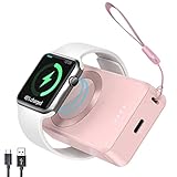 NEWDERY Apple Watch用 充電器 4000mAh モバイルバッテリー 大容量 アップルウォッチ用 充電器 バッテリー ワイヤ