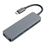 GoodsLand 【 4K対応 】 5in1 typeC to HDMI 変換アダプタ 変換ケーブル セレクター タイプC ハブ ドッキングステーション USB3.0 SD MicroSD カードリーダー GD-TYPEC-5IN1