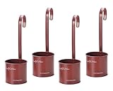 ナチュラルブリキポット ハンギングS レッド 100Φ×90（280）Hmm 3200-RD 4個セット