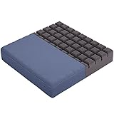 HAVARGO 座布団 クッション 厚め 通気 高反発 椅子クッション お尻が痛くならない ざぶとん 幅41cm厚さ7.5cm (41X41, ブルー)