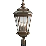 Progress Lighting P5474-108 4-Light Crawford Cast Post Mount Lantern, Oil Rubbed Bronze [並行輸入品]