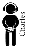 Gamer Playerチャールズ・名Letters Childrens部屋ビニール壁アートステッカーデカール