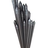 園芸支柱 国華園 イボ付鋼管製支柱シルバー 直径8mm 長さ120cm 50本組 家庭菜園 イボ竹 虫除け 虫よけ 虫が嫌がる