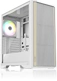 RAIJINTEK AGOS MAX ホワイト ミドルタワーPCケース｜木目フロントパネル｜140mm ARGBファン搭載｜強化ガラス｜可動式GPUサポート｜E-ATX対応