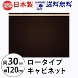 ロータイプキャビネット　幅120　奥行30 （LUC-1230） (ダークブラウン)