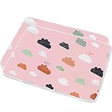 おむつ替えシート おむつ替えマット 防水加工 衛生用品 抗菌 消臭 外出 旅行 持ち運び 洗濯可 出産祝い 70×50cm (2枚　雲)