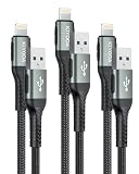 ライトニングケーブル 1m iPhone 充電ケーブル3本 USB-A Lightning ケーブル Apple 充電コード 急速充電 高耐久 データ転送 iPhone 14/13/12/11/XS/Max/XR/8/7/6/6s/5/SE/iPad 各種対応
