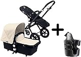 Bugaboo Cameleon3 Complete Stroller 2015 - Off White/Black + Bugaboo Cup Holder by Bugaboo