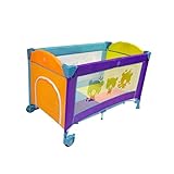 プレイヤード 4面 赤ちゃん ベッド ベビーサークル メッシュ キャスター 折りたたみ 収納 フェンス (約) 幅65cm×奥行125cm×高さ76cm バシネット付き