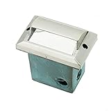 Best Quality Lighting LV59SLV Finished Outdoor Step Light with Clear Glass Shade, Stainless Steel [並