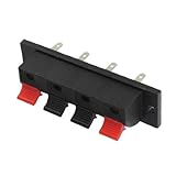 プラスチック製のハウジング4ピン4ポジションスピーカーターミナルボードレッドブラック