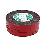 uxcell　スポンジテープ　粘着テープ　スポンジフォームテープ　片面　レッド　10x1mm　10M長さ　５個入り