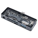 Digio2 USB3.2Gen1 Type-C スケルトン 2ポートハブ PD対応 3.5mm／4極付 COM-C3SD163GY top1-ds-2620529 [独自簡易包装]