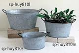 NORMANDIE OVAL POT S プランター/ガーデニング/ガーデン/バケツ/ブリキ アンティーク/ハンドメイド sp-huy810s