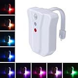 LEDトイレライト、Motion Activatedトイレ夜ライト、8色変更充電式トイレ夜ライト、トイレシートボウルライト、ホワイト、Niceeshop ( TM )