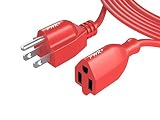 [UL Listed] Pwr+ NEMA 5-15P to NEMA 5-15R 25 Ft EXTRA LONG 16AWG 10A 3 Prong Outdoor Extension Power