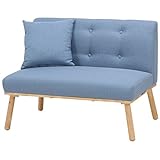 不二貿易 ダイニングソファ 2人掛け ヘームル Natural Signature 幅102.5cm ブルー 37027