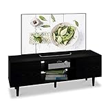 WLIVE テレビ台 AVボード テレビボード 47V対応 多機能収納 北欧テイスト 重厚感のある 木調目 脚付 幅110*30*43cm ブラック