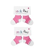 Sock Ons 6-12 Months - TWIN PACK Gift Wrap Available (Fuchsia Pink Twin Pack) by Sock Ons