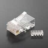 LANｹｰﾌﾞﾙ用 RJ45ﾌﾟﾗｸﾞ/ｺﾈｸﾀ CAT6 8極8芯 単線/撚り線共用ﾀｲﾌﾟ 2ﾋﾟｰｽ 50μ金ﾒｯｷ 1000個入 ﾀﾛｰｽﾞ[CRJ45K6-1000P2]