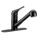 Designers Impressions キッチン用蛇口 ブロンズ製 シングルレバー オイル磨き上げ 引き出し式シャワー付キッチンシンク蛇口 651762