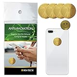 HD-TECH 電磁波カット 5G対応 99.99%遮断 電磁波防止シール スマホ ステッカー 携帯電話 (４枚入り+おまけ１枚)