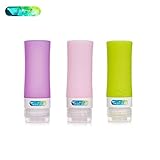 On the go? Silicone Travel Bottle Set shampoo conditioner bottle leak proof design silicone travel b
